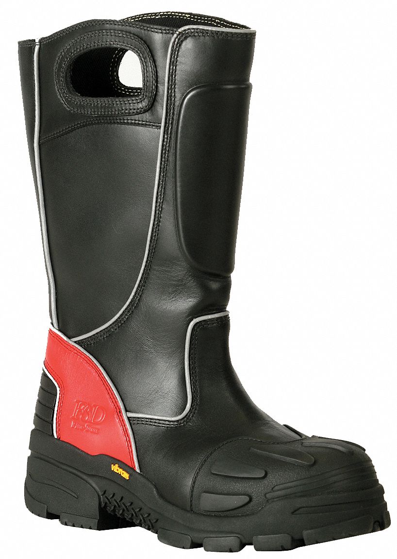 PRO Leather Fire Boots Model 4000 NFPA 1971 2007 Edition Size 7D Public ...