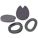 REPLACEMENT EARMUFF HYGIENE KIT, M, DIELECTRIC, CSA, BLACK CUSHIONS/INSERTS, 25DB