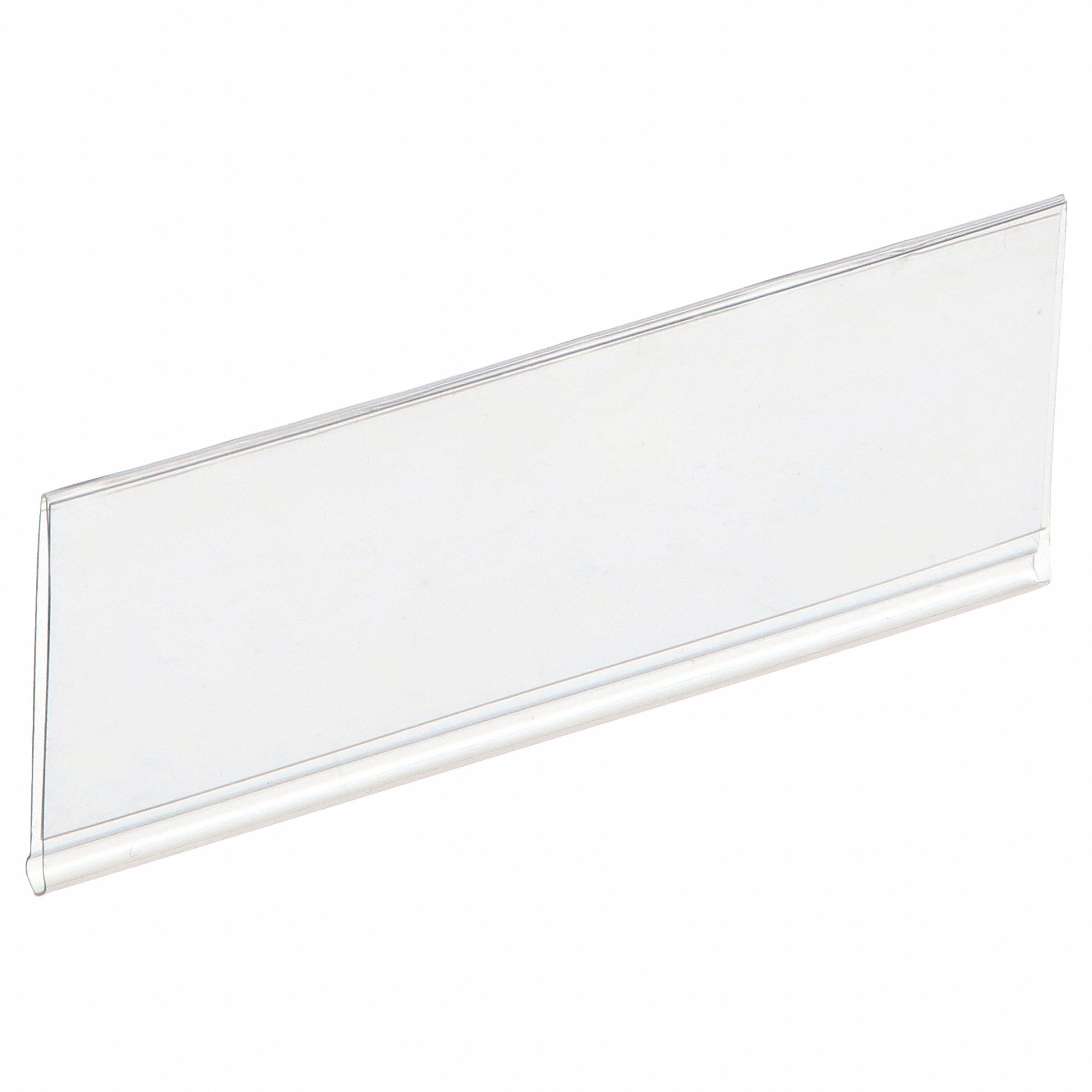 LABEL HOLDER, 3 IN X 1¼ IN, CLEAR, SLIDE-IN, 25 LABEL HOLDERS, SNAP-ON, PLASTIC, 25 PK