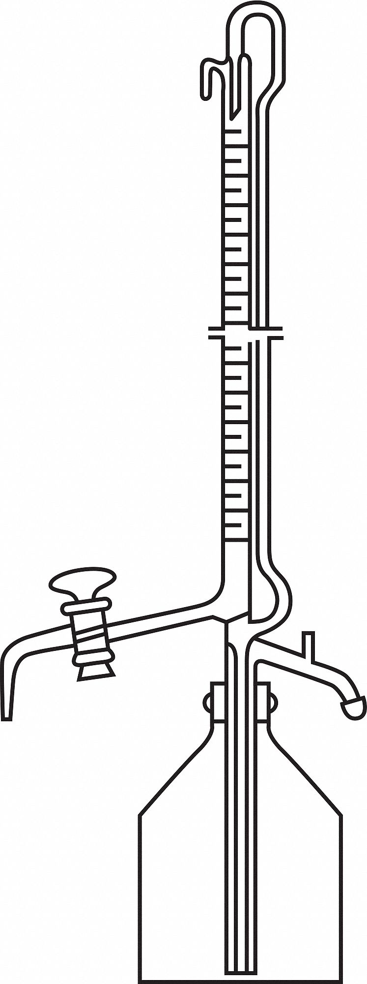 BURETTE AUTOMATIC GLASS 10ML.GRADE