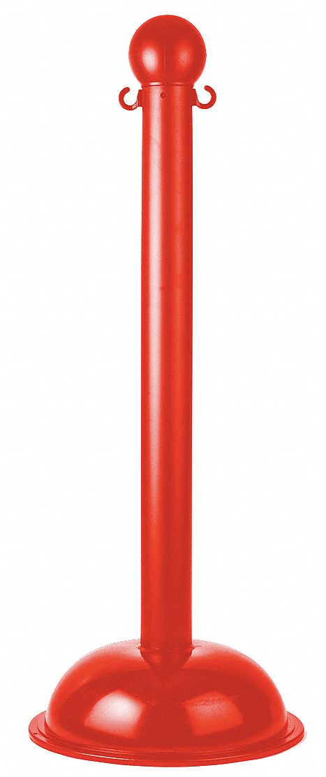 HEAVY DUTY STANCHION,RED,16 IN DIA,PK4