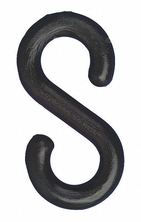 S-HOOK,3IN,BLACK,PK 10