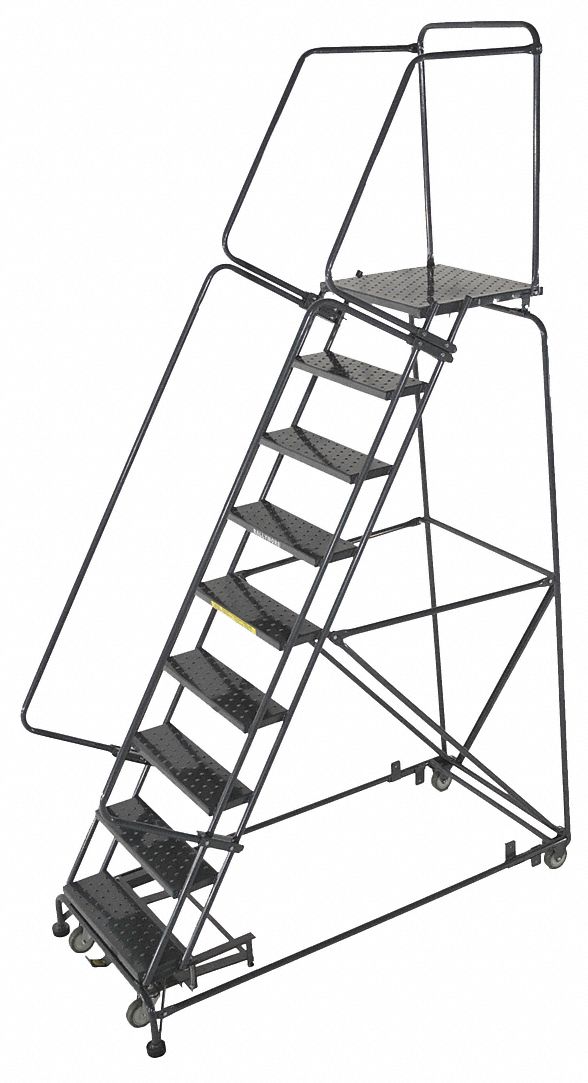 90 In Platform Ht 21 In Platform Dp Rolling Ladder 6cek4wa 093221p