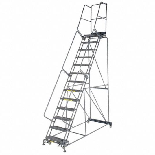 Rolling Ladder,Steel,130 In.H - Grainger