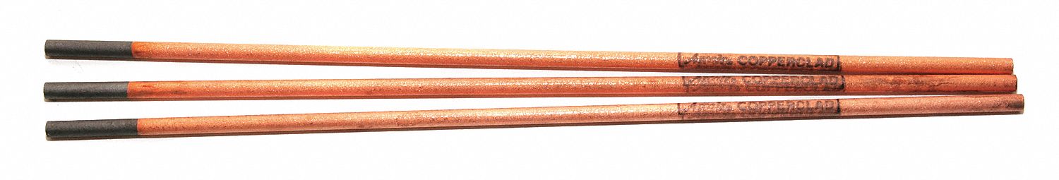 Gouging Electrode: Pointed, 1/4 in x 12 in, 400 A, DCEP, 50 PK