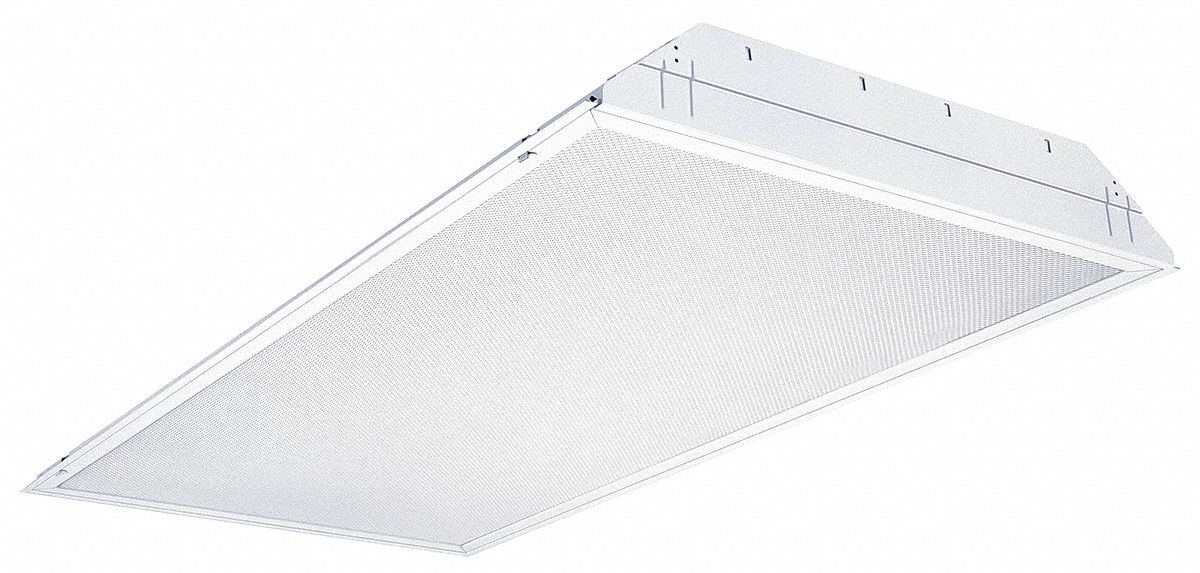 Recessed Troffer, Dimmable No, For Bulb Type T8, 120 to 277V, For Max ...