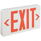 EXIT SIGN, EMERGENCY BATTERY BACKUP, LED, WHITE/RED, 1 OR 2 FACES, CEILING, NI-CD,