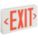 EXIT SIGN, EMERGENCY BATTERY BACKUP, LED, WHITE/RED, 1 OR 2 FACES, CEILING, NI-CD,