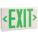 EXIT SIGN, EMERGENCY BATTERY BACKUP, LED, WHITE/GREEN, 1 OR 2 FACE, CEILING, NI-CD