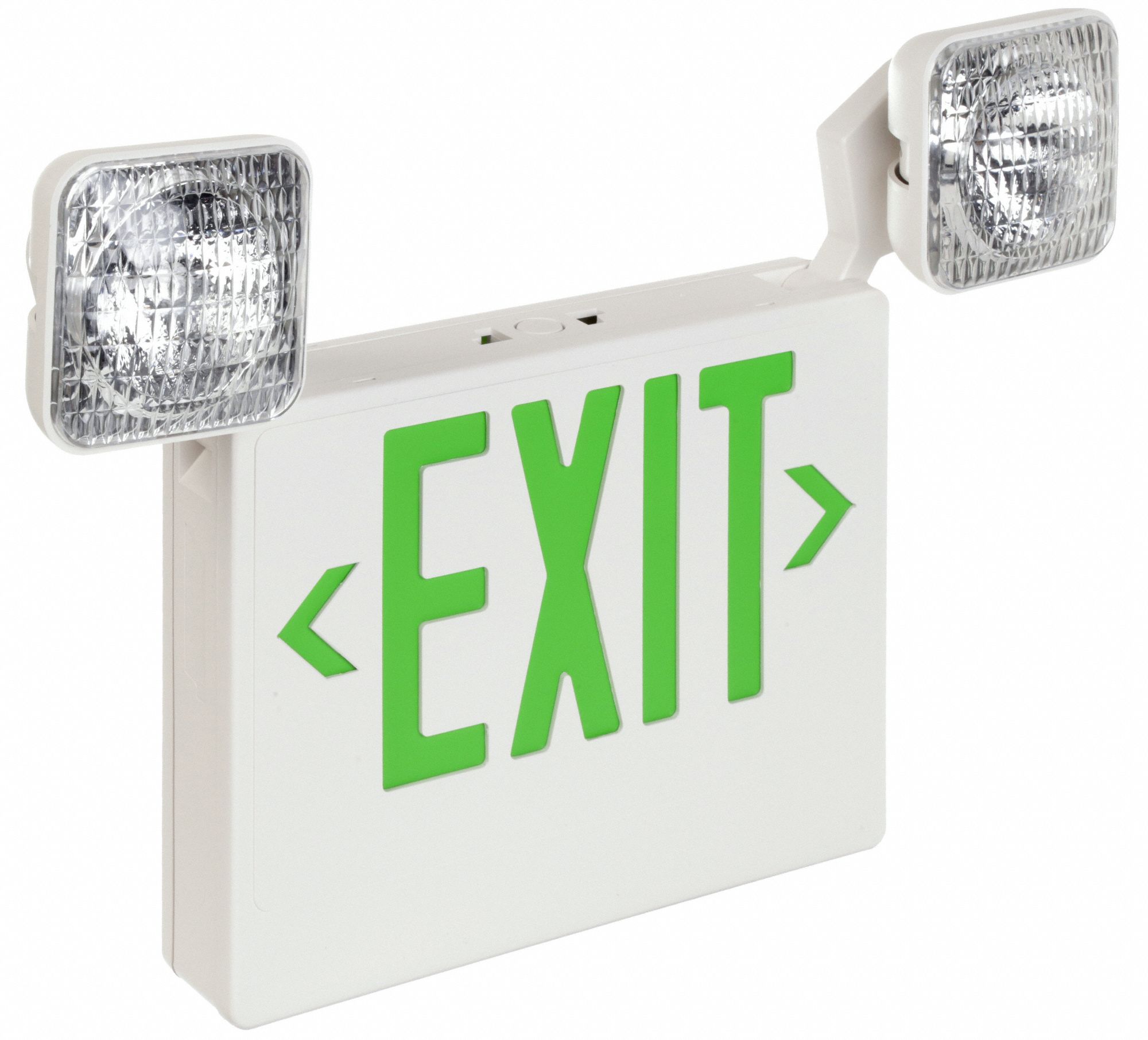 White, 1 Faces, Exit Sign with Emergency Lights - 2XLF9