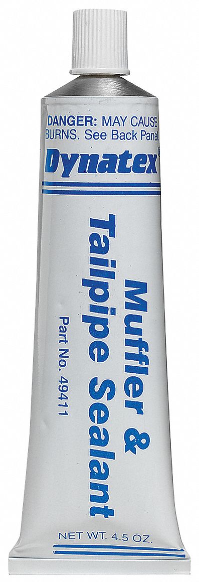 Muffler and Tailpipe Sealant: Tube, Not Specified Begins to Harden, Reds, 6 PK