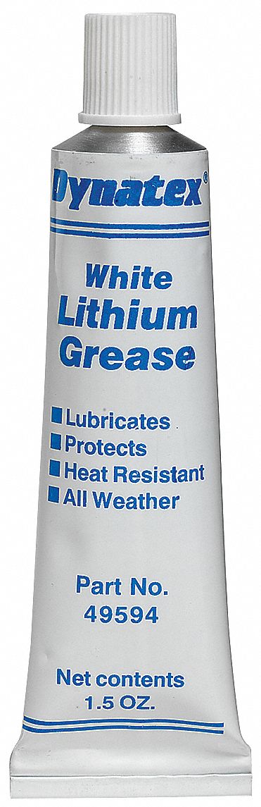 Multipurpose Grease: Lithium, White, 1.5 oz, NLGI Grade 2, 400°F Max. Op Temp., 4 PK