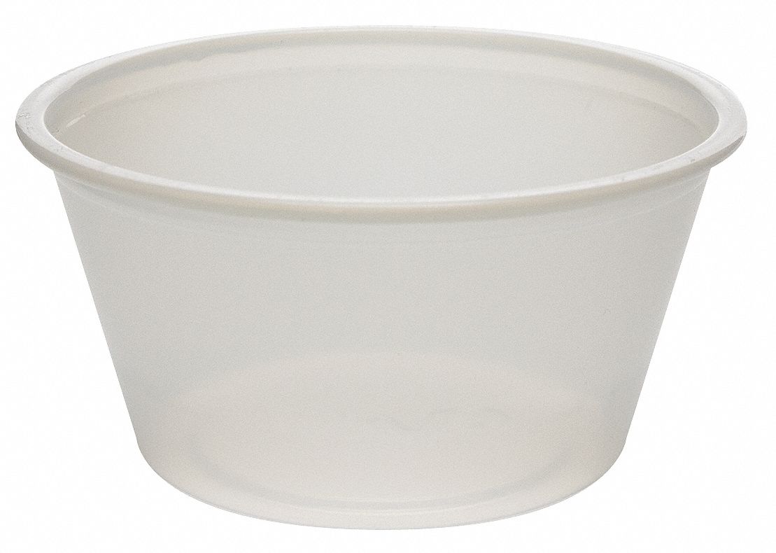 2 oz. Portion Cup, Clear PET Plastic, 2400 PK - Grainger