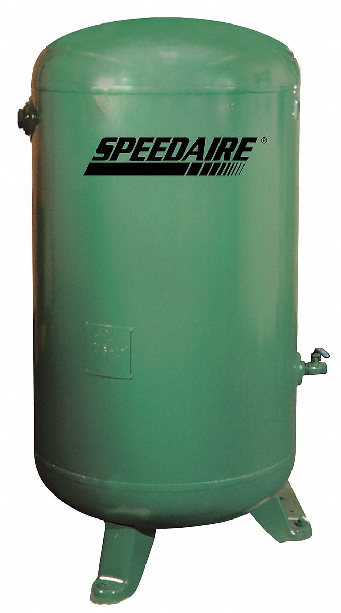 SPEEDAIRE, 400 gal Tank Capacity, 200 psi Max Op Pressure, Air Tank