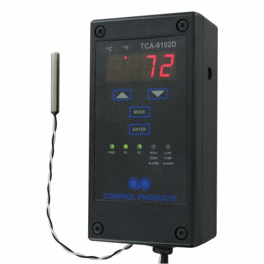 Electronic Temperature Control, SPST, -40° to 300°F, NEMA 1 Enclosure ...