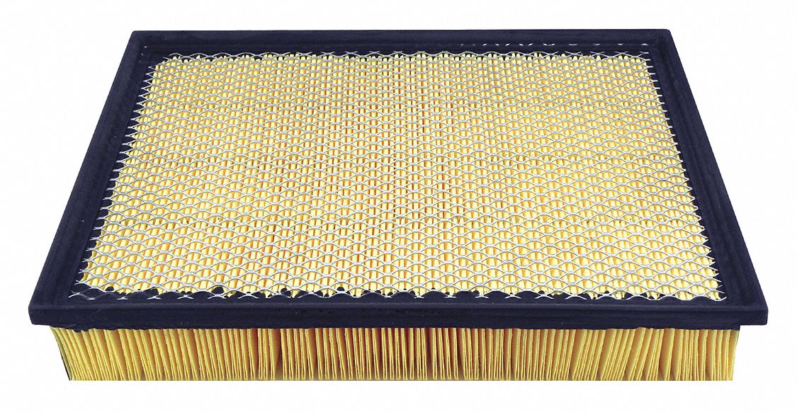 Automotive Air Filter: Panel, Engine, Rectangular, Panel, 13 29/32 in Overall Lg