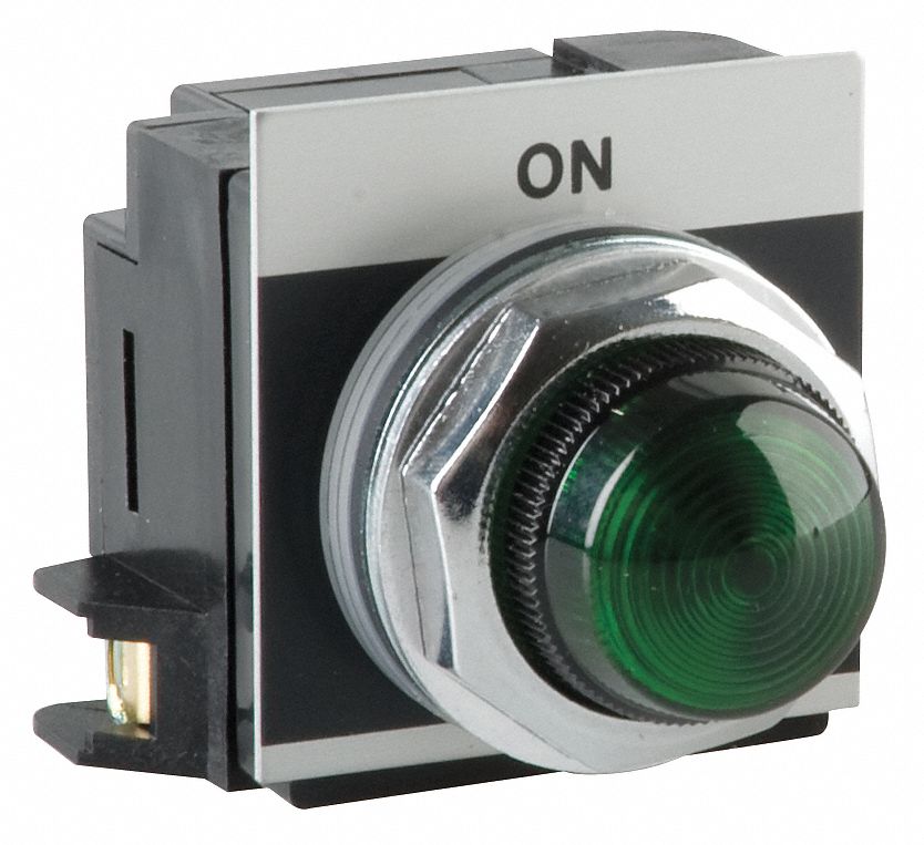 GE Pilot Light Complete, 30 mm, 120V AC Voltage, Lamp Type