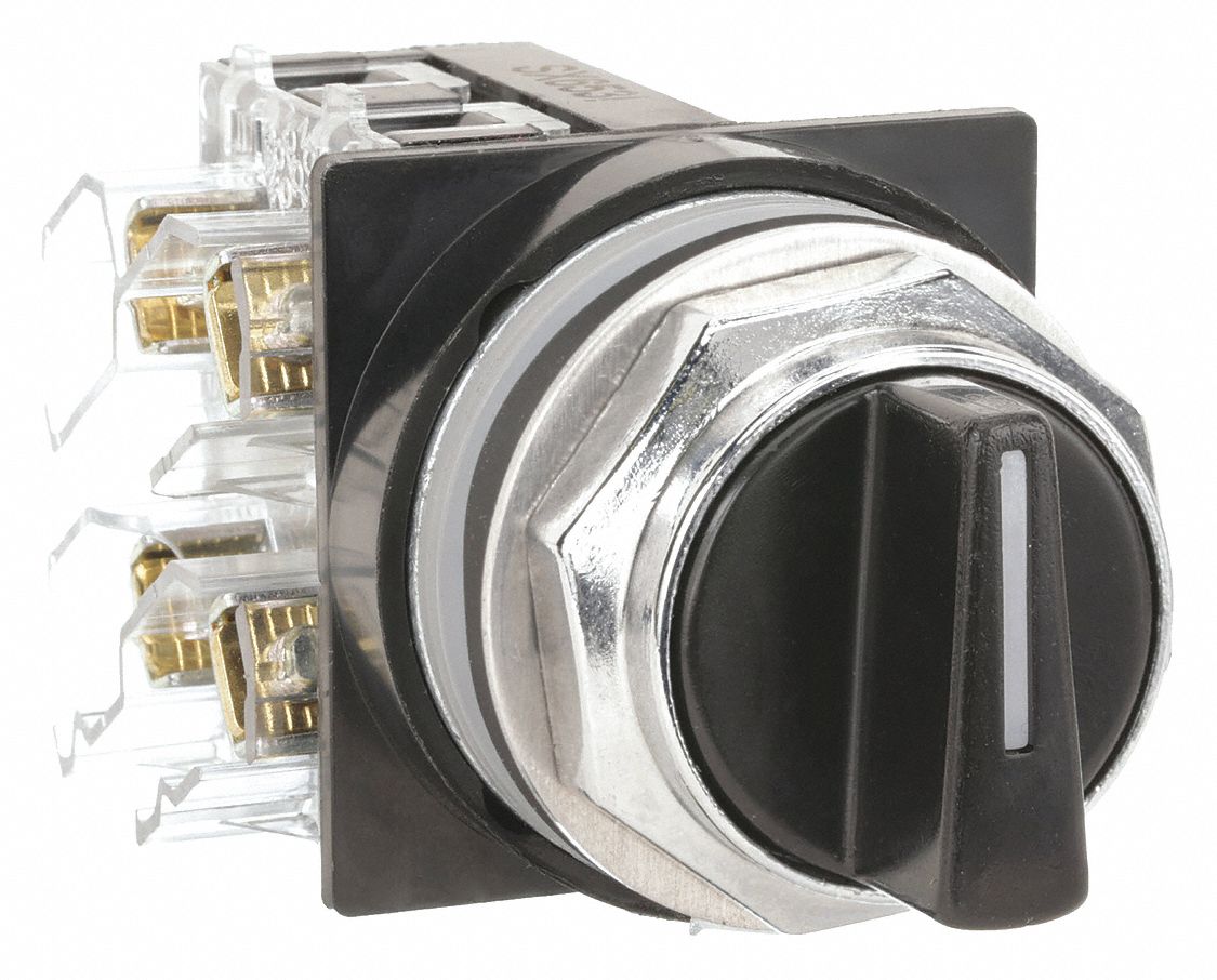 GE, 30 mm Panel Mounting Size, 2 Positions, Selector Switch 6CKH0