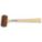 RAWHIDE MALLET, WOOD HANDLE, 24 OZ HEAD WT, 1 1/2 IN DIA, 4 IN HEAD L, 17 IN OVERALL L