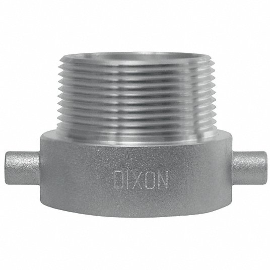 Dixon HA15S15T 1 1/2 FNPSH x 1 1/2 MNPT Hydrant Adapter with Pin Lug 1.5 ID Cast Brass 