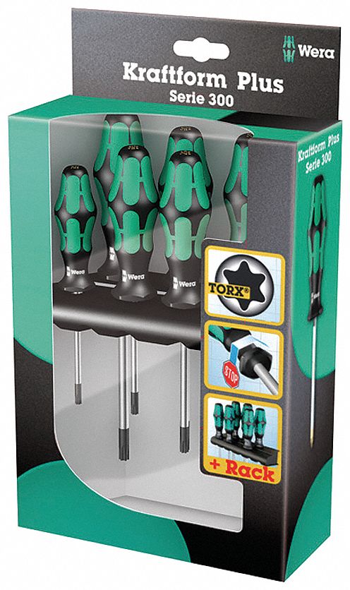 SCREWDRIVER SET, KRAFTFORM MULTICOMPONENT HANDLE, 6 PIECES, TORX, CORROSION-RESISTANT
