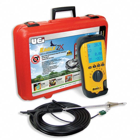 UEI TEST INSTRUMENTS Combustion Analyzer, Digital Electronic 49CK78