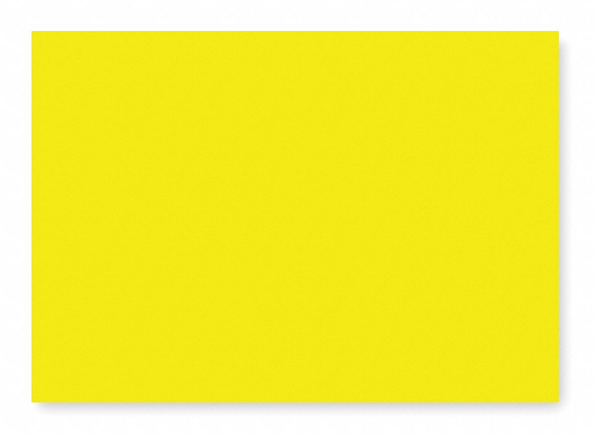 SAFETY SIGN, NO LEGEND, RECTANGLE, 7 IN HEIGHT, 10 IN WIDTH, POLYESTER, YELLOW