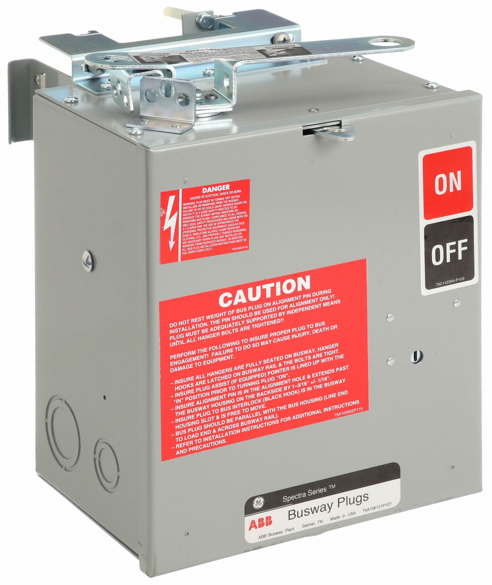 GE, 30 A Amps, 480/600V AC, Bus Plug 6CNY6SB361RG Grainger