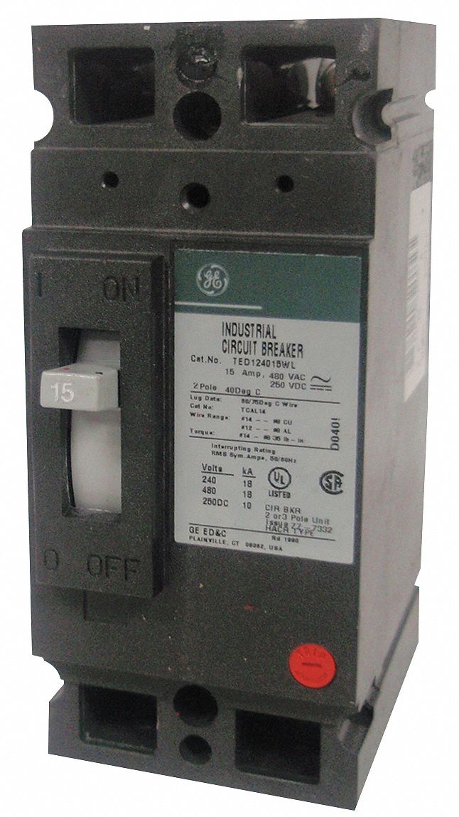 Details about   G&E 15 Amp Circuit Breaker Cat # TED 134015 USED