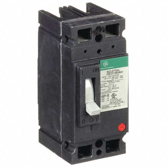 GE Molded Case Circuit Breaker: 20 A Amps, 18kA at 120/240/277/480V AC,  Fixed, Line/Load Lug