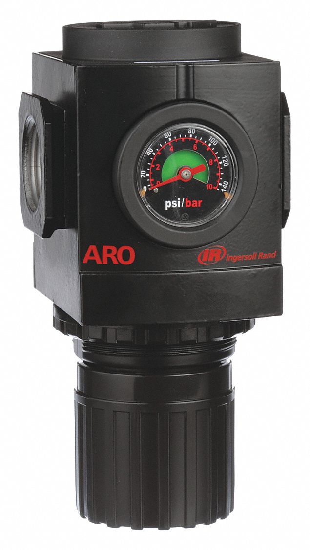 ARO Compressed Air Regulator Aluminum, 1 in NPT, 290 cfm, 0 psi to 140