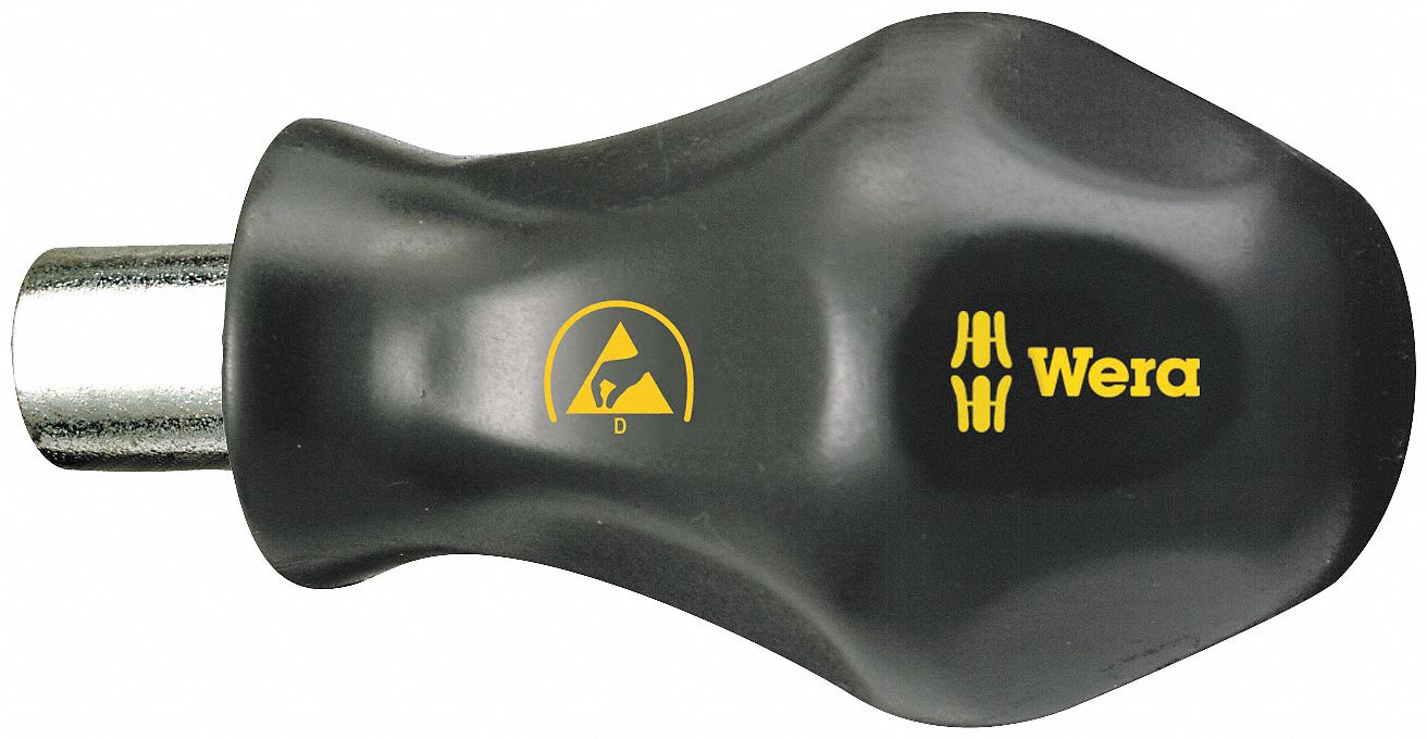 WERA MultiBit Screwdriver, Handle Only, Retaining Ring, Alloy Steel