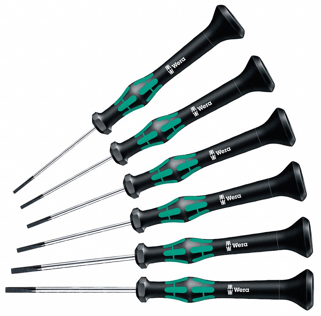 Precision Screwdriver Set, Slotted, 6 pcs.