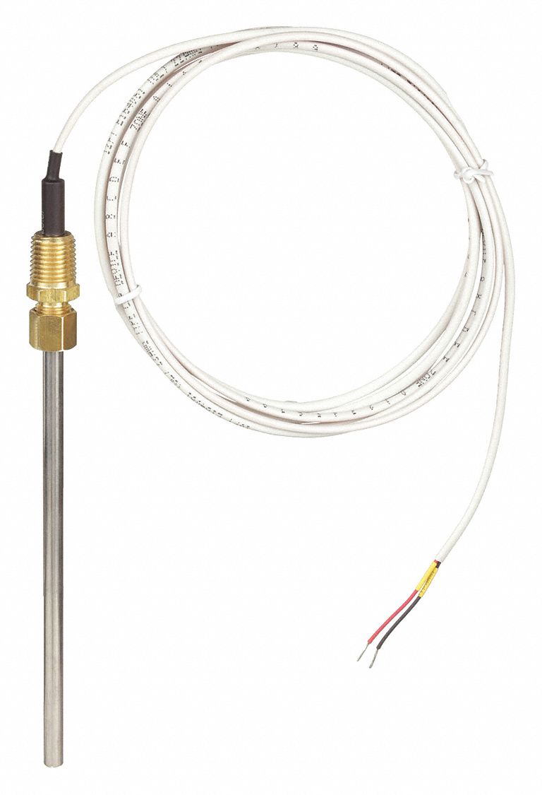 RTD, 2Wire 100 ohm, Immersion Temperature Probe 6CUF5TEIBND064814 Grainger
