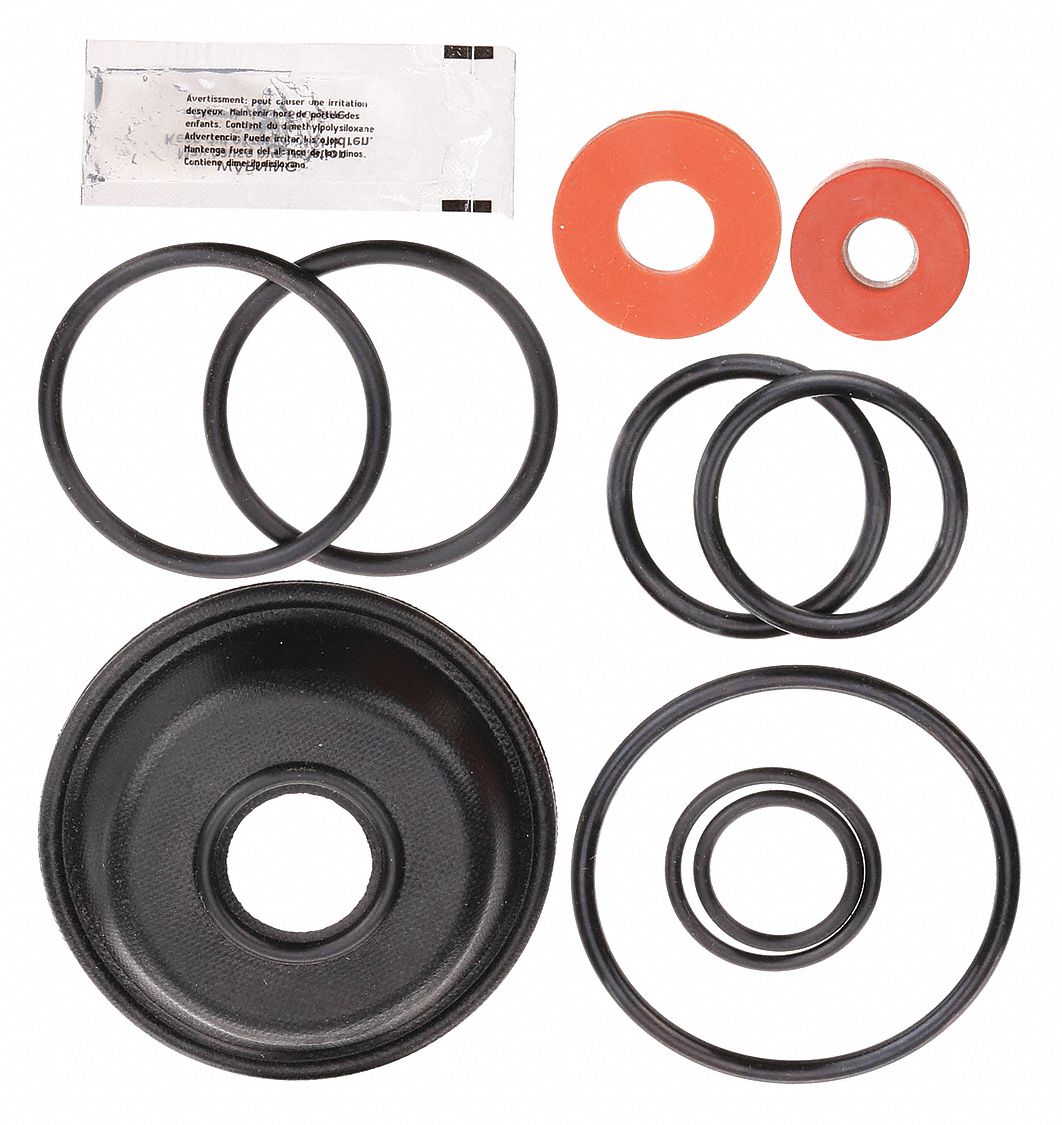 Backflow Preventer Repair Kit: Rubber Repair Kit, 6AVX6, 1 in Compatible Valve Size