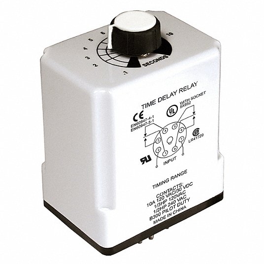 10A Time Delay Relay DPDT 24VAC/DC 