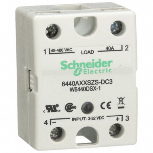 Schneider Surface Mounted 40 A Max Output Current Solid State Relay 6cvc86440axxszs Dc3 