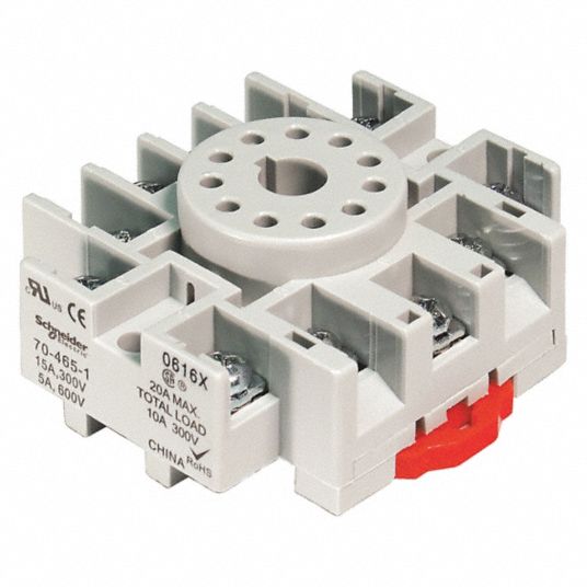 SCHNEIDER ELECTRIC Relay Socket B 15A 300V AC 5A 600V AC 3PDT