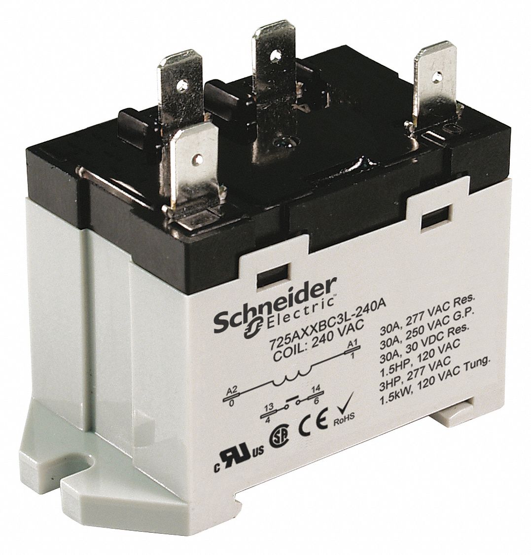 Enclosed Power Relay: DIN-Rail & Surface Mounted, 30 A Current Rating, 12V DC, SPST-NO