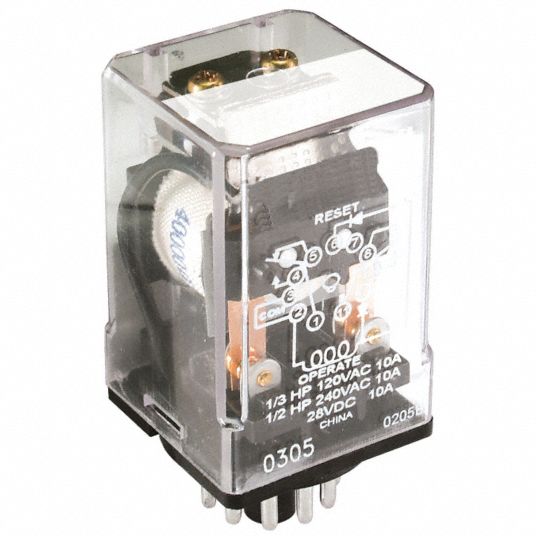 SCHNEIDER ELECTRIC Latching Relay, 11 Pins, Octal, 120VAC 6CVU0