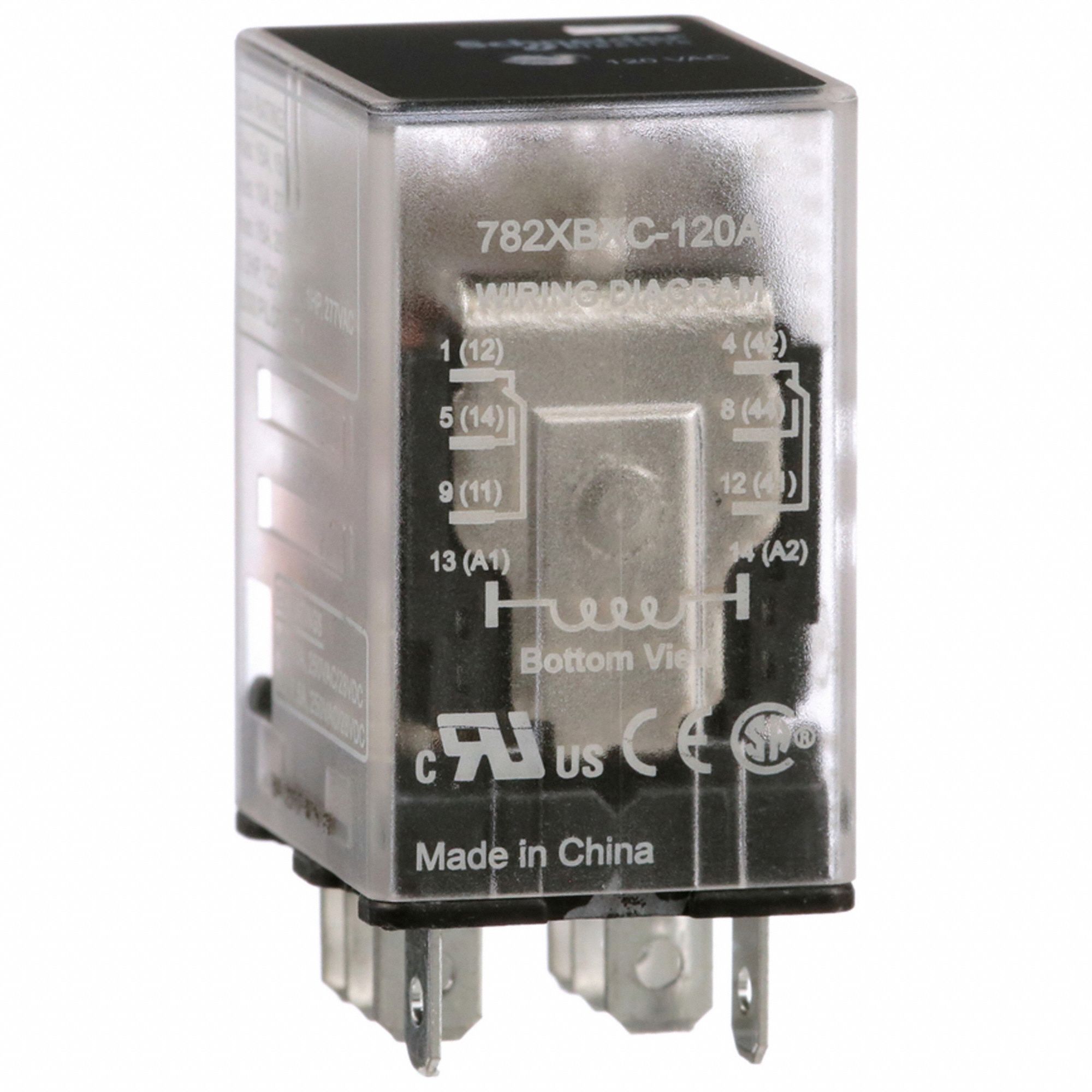 GENERAL PURPOSE RELAY, SOCKET MOUNTED, 15 A CURRENT RATING, 120V AC, 8 PINS/TERMINALS