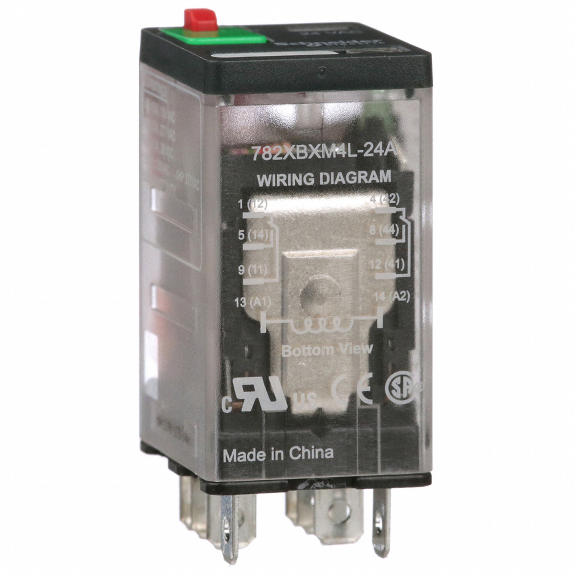 GENERAL PURPOSE RELAY, SOCKET MOUNTED, 15 A CURRENT RATING, 24V AC, 8 PINS/TERMINALS, DPDT