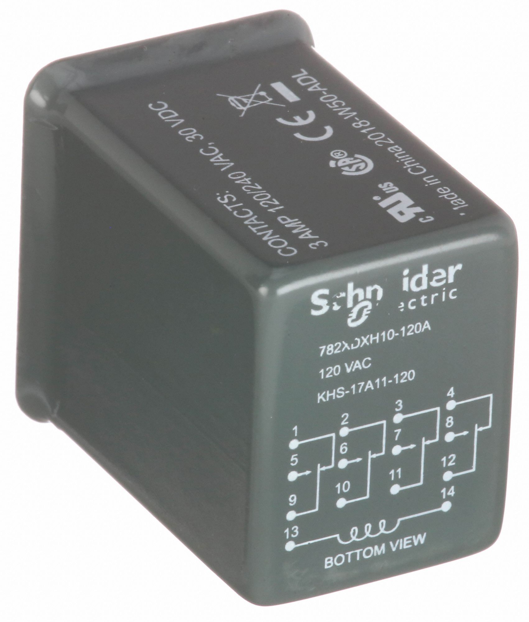 SCHNEIDER ELECTRIC Hermetically Sealed Relay: 14 Pins - Relay, 4PDT, 3A ...