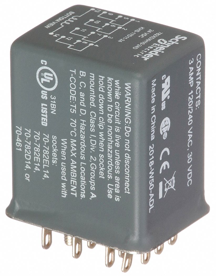SEALED RELAY,14 PIN,SQUARE,240VAC