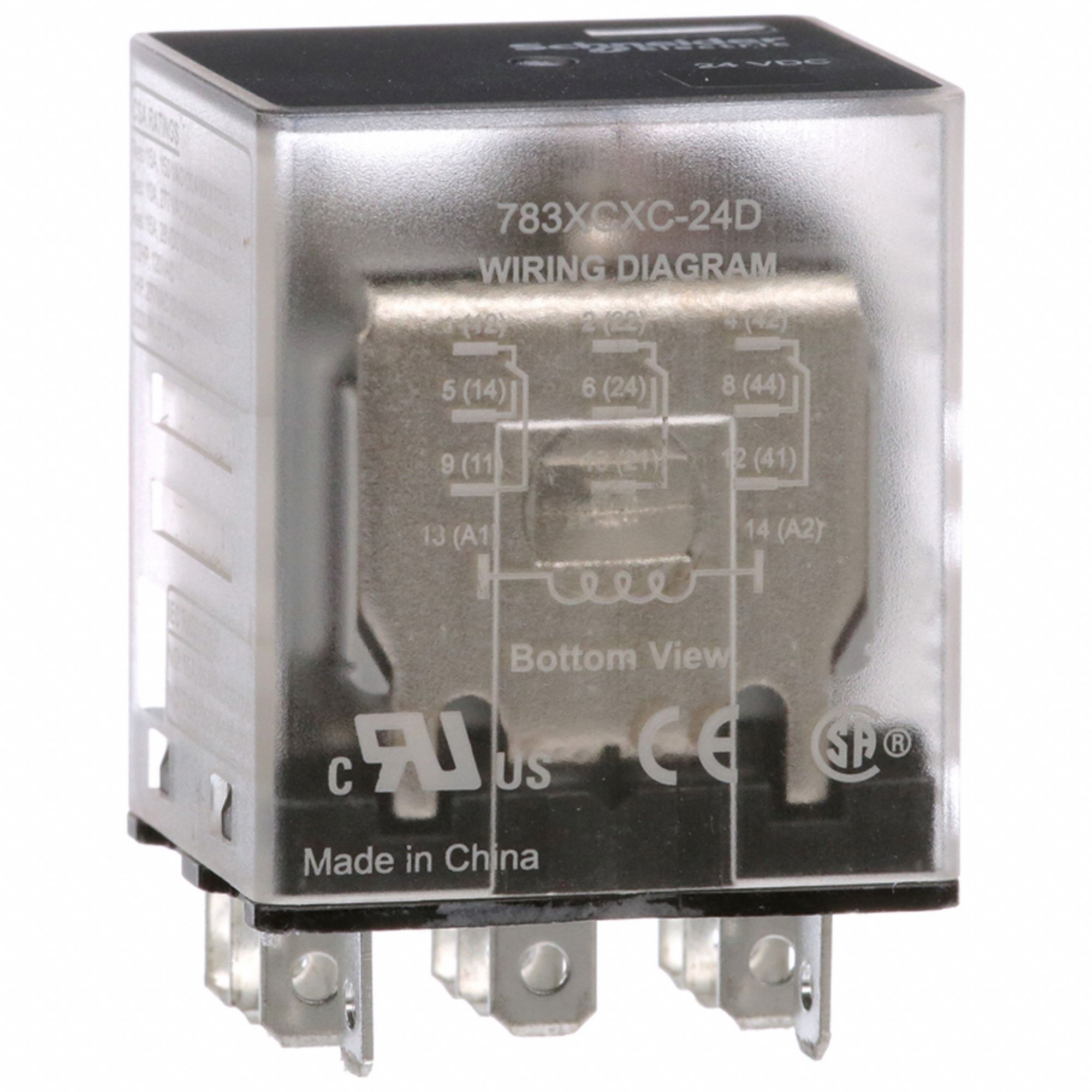 GEN PURPOSE RELAY,11 PIN,SQUARE,24VDC