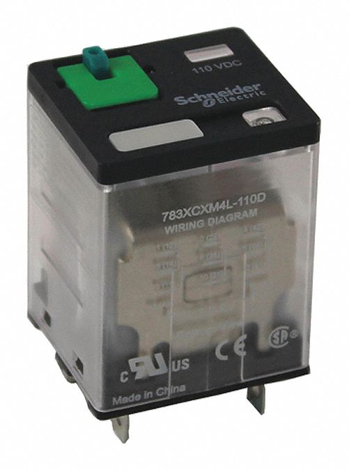 SCHNEIDER ELECTRIC General Purpose Relay, 12V DC Coil Volts, 12A @ 277V