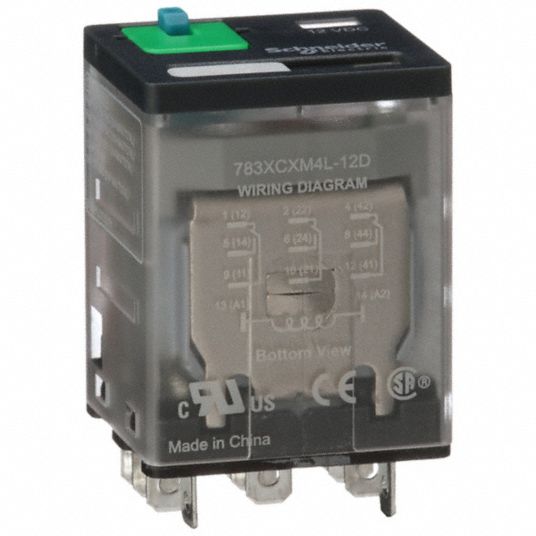 SCHNEIDER, Socket Mounted, 15 A Current Rating, General Purpose Relay ...