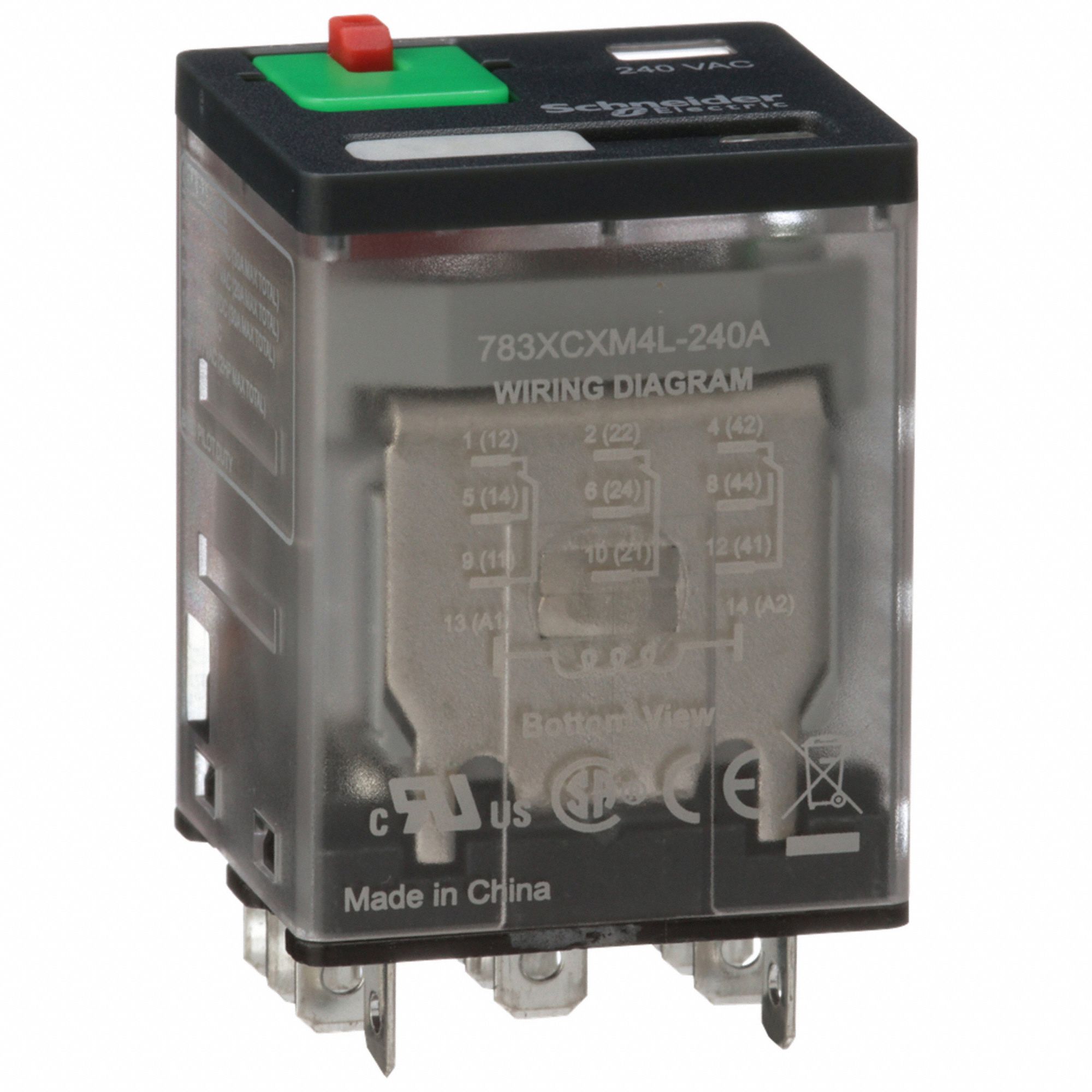 General Purpose Relay: Socket Mounted, 15 A Current Rating, 240V AC, 11 Pins/Terminals