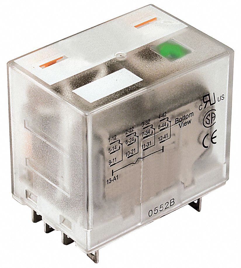 24V DC Coil Volts, Square, Number of Pins - Relay 14 - Grainger