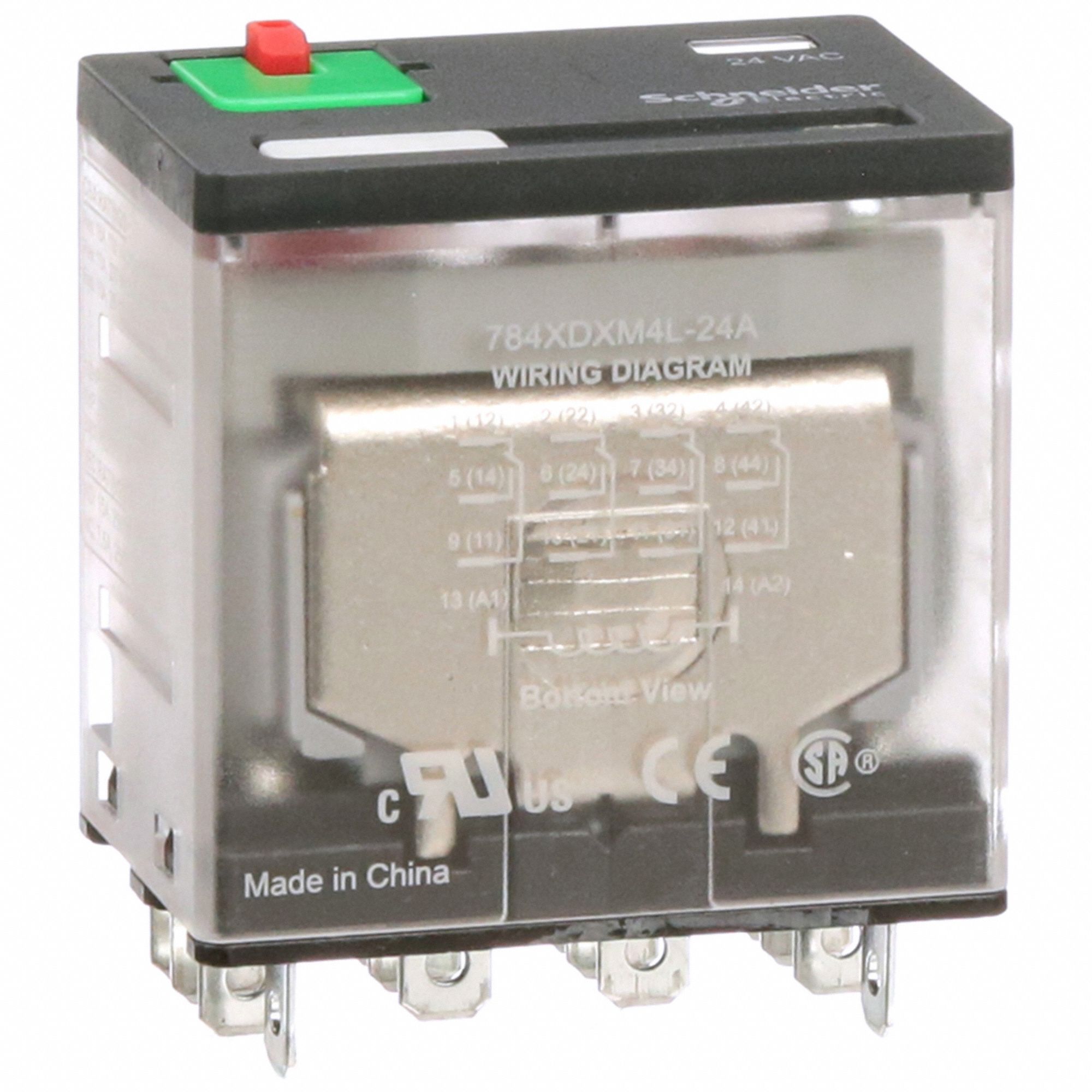 GEN PURPOSE RELAY,14 PIN,SQUARE,24VAC